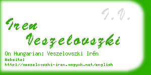 iren veszelovszki business card