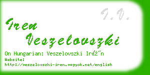 iren veszelovszki business card